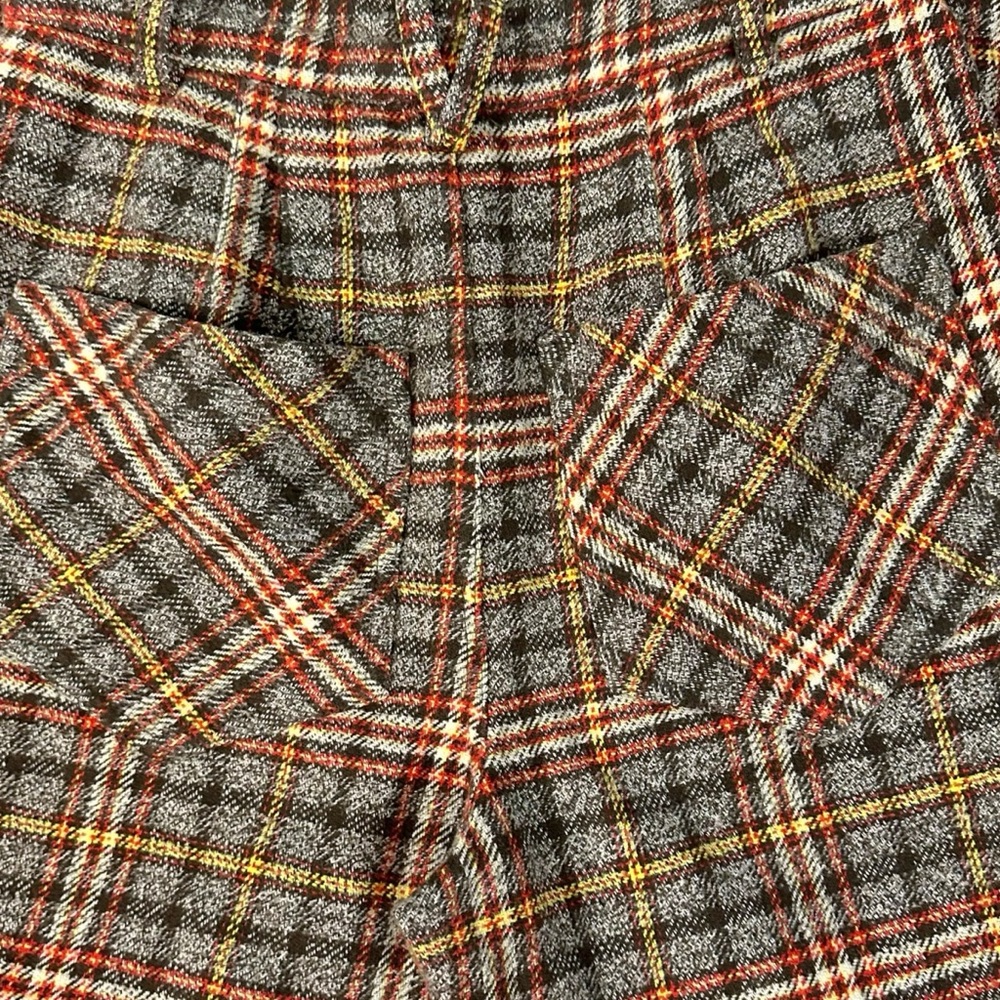 Free People Dark Academia Tartan Plaid Wide Leg Shape Up Trouser Pants Size 2 - Picture 11 of 15